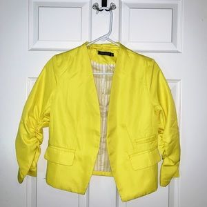 Benibos Cropped Yellow Blazer